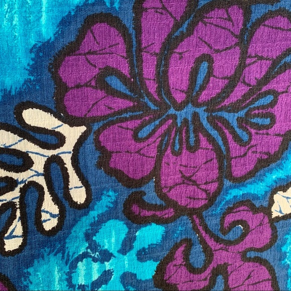 🌺 Vintage Hawaiian Barkcloth Muumuu Dress 🌺 - Picture 10 of 14